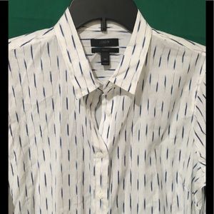 J Crew Button Front Long Sl Blouse Shirt s. 16 T